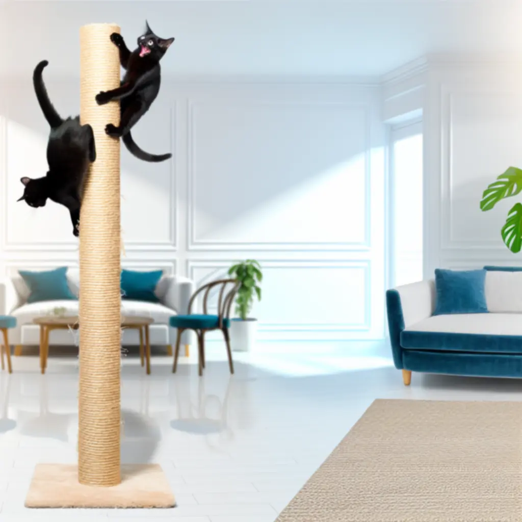 Kot wspinający się na drzewo do drapania