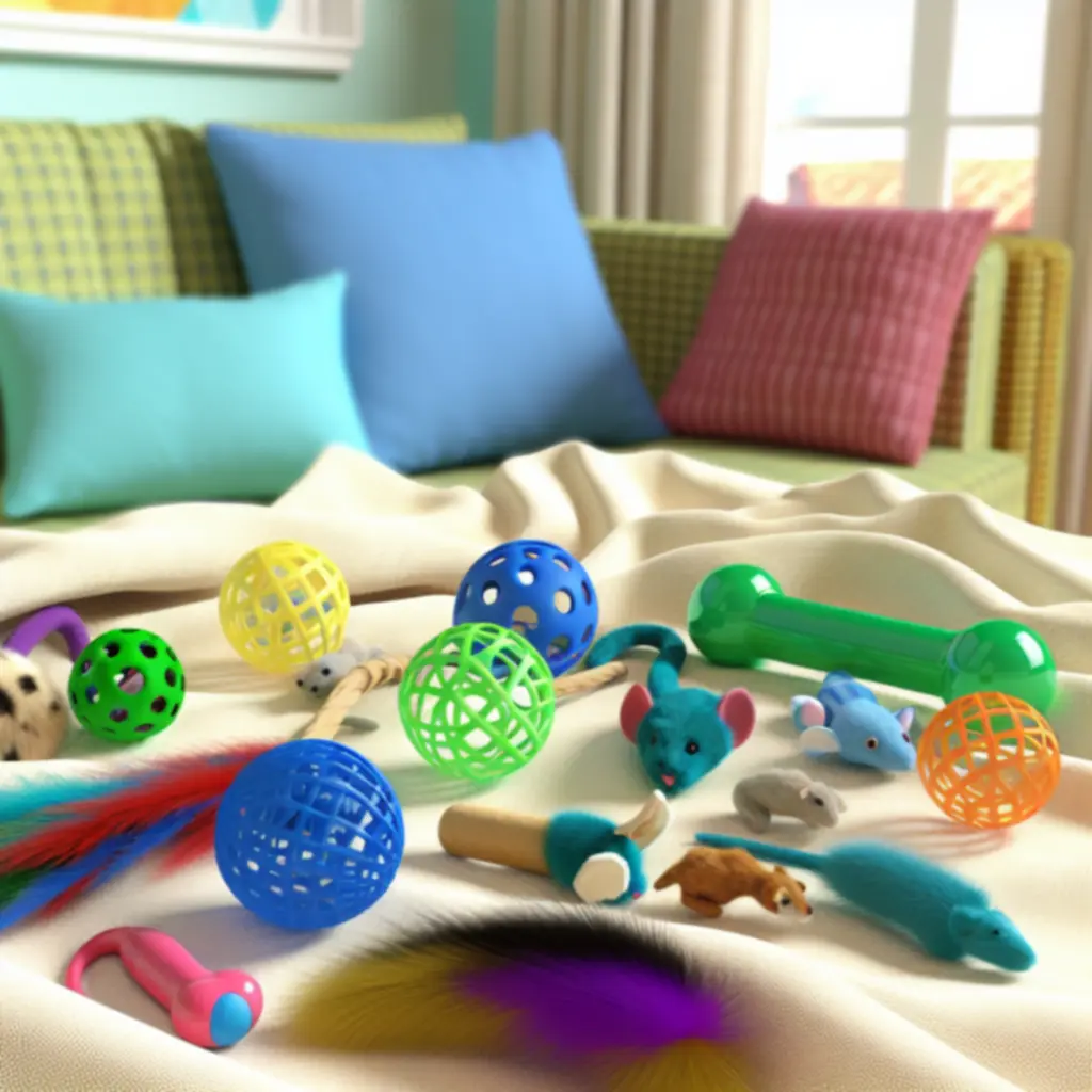 Kolorowe zabawki dla zwierząt