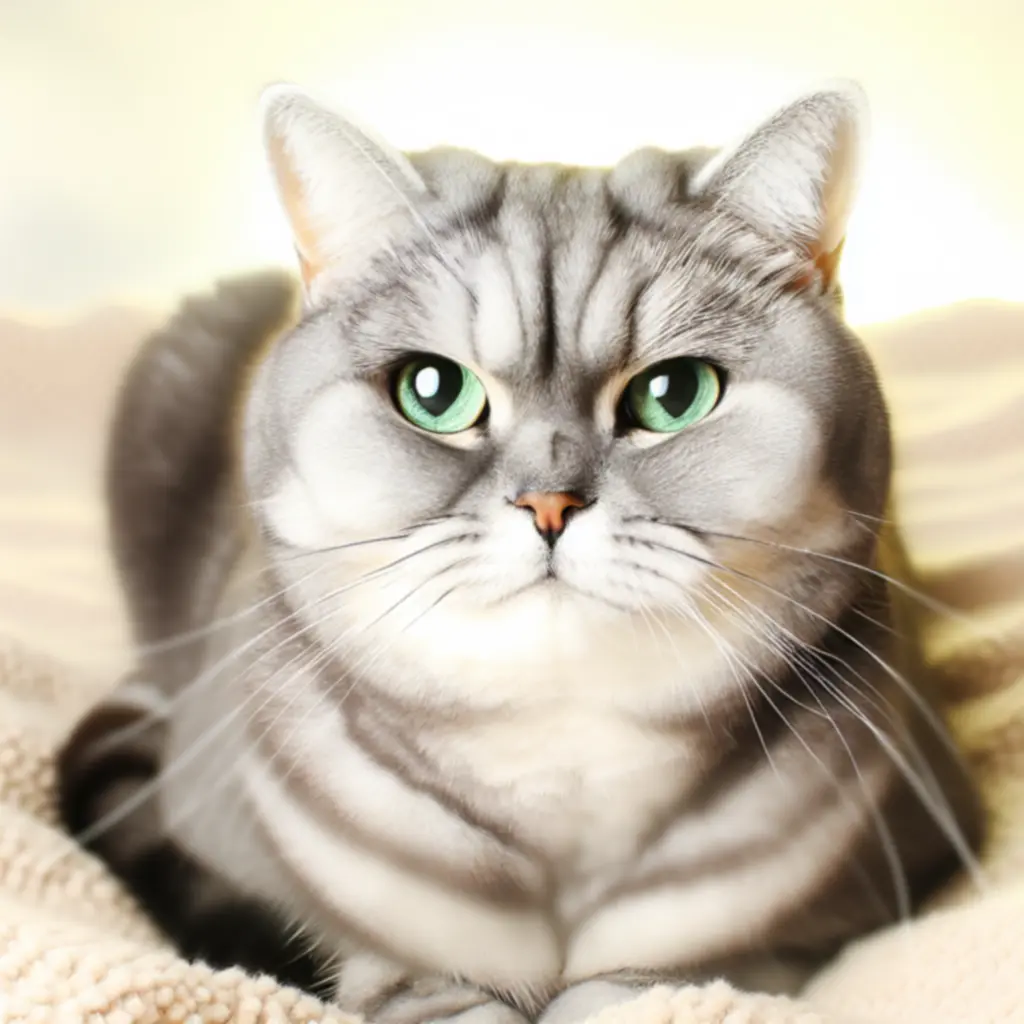 Groomed cat portrait