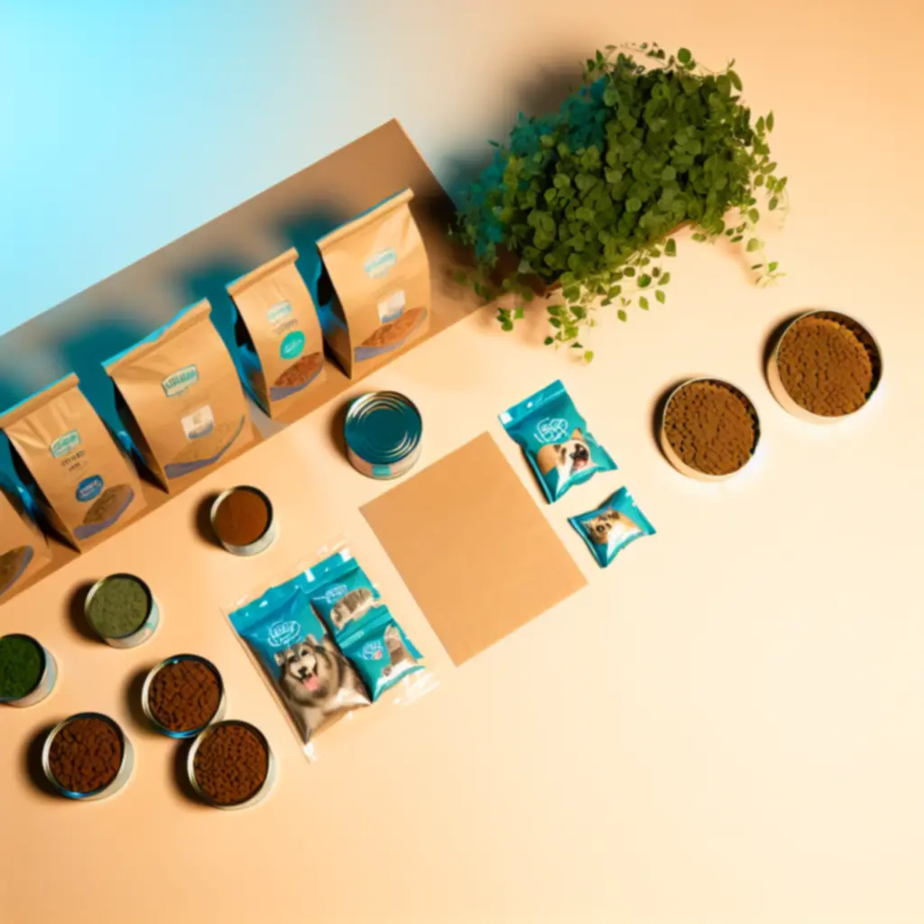 Variety of pet food selection
